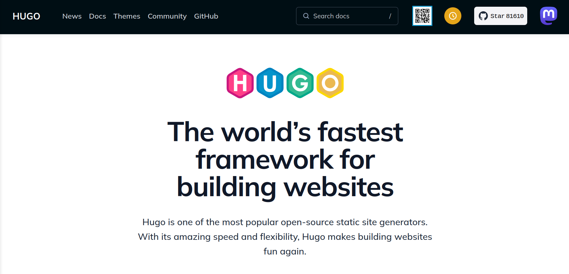 *Bild* [*der Hugo-Website.*](https://gohugo.io/)